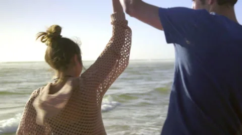 Couple dancing at the beach Stock Footage 52582102