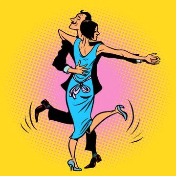 A couple dancing the Charleston Stock Illustration