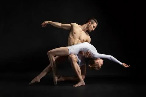 Couple dancing cotemporary Stock Photos