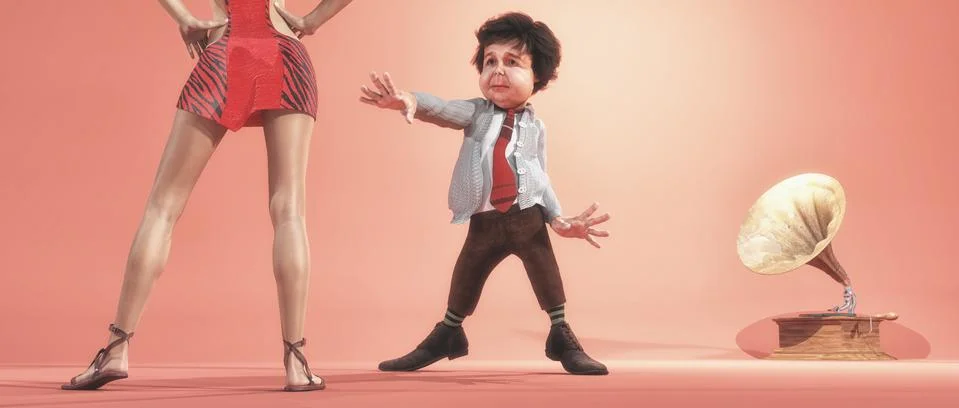 A couple dancing Illustrazione stock