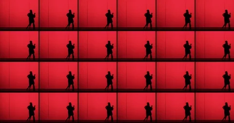 Couple dancing on scaffold Stock Footage 87738134