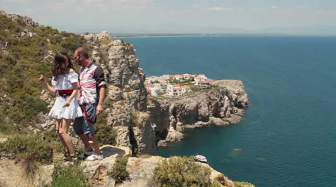 Couple dancing at the sea Stock Footage 57649291