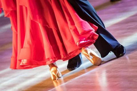 Couple dancing standard dance Stock Photos