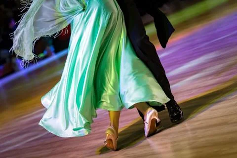 Couple dancing standard dance Stock Photos