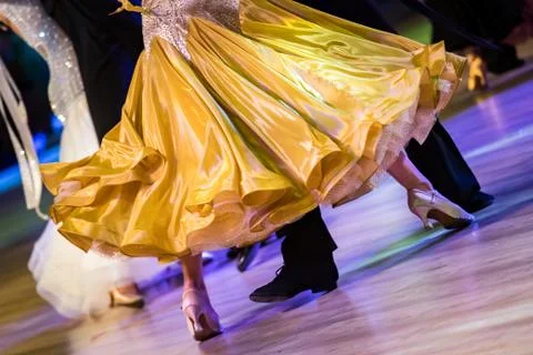 Couple dancing standard dance Stock Photos