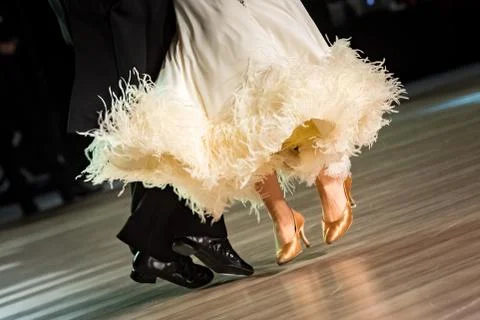 Couple dancing standard dance Stock Photos