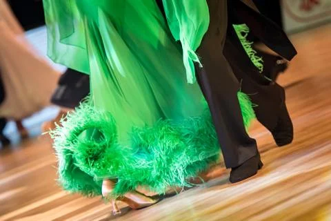 Couple dancing standard dance Stock Photos