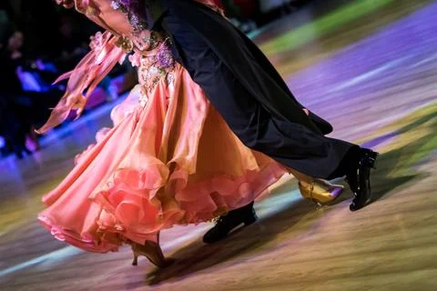 Couple dancing standard dance Stock Photos