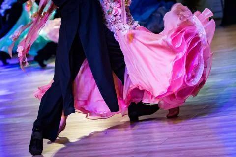 Couple dancing standard dance Stock Photos