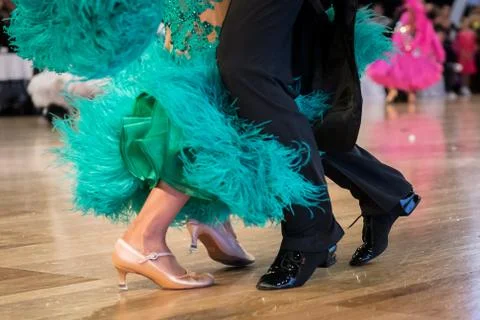 Couple dancing standard dance Stock Photos