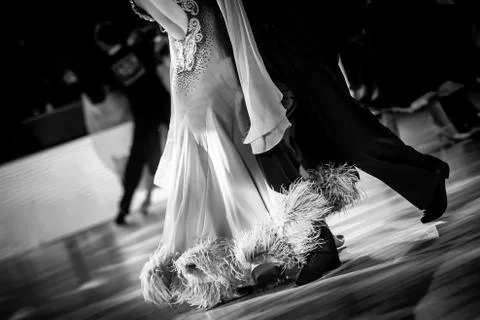 Couple dancing standard dance Stock Photos