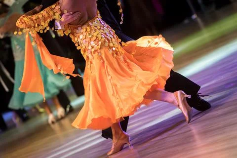 Couple dancing standard dance Foto stock