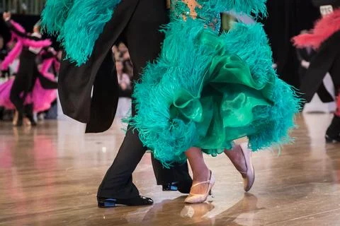 Couple dancing standard dance Stock Photos