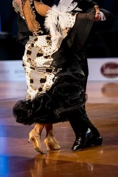 Couple dancing standard dance Stock Photos