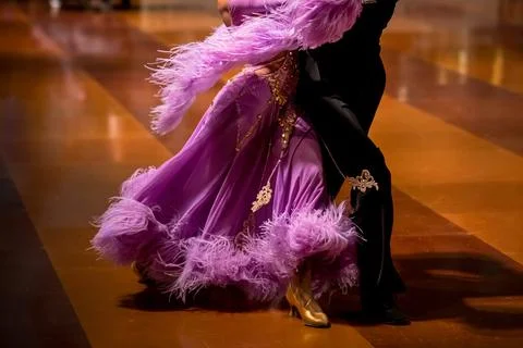 Couple dancing standard dance Stock Photos