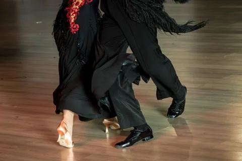 Couple dancing standard dance Stock Photos