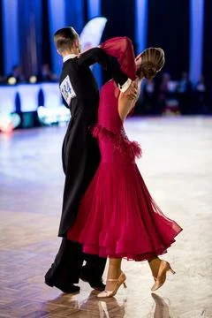 Couple dancing standard dance Stock Photos