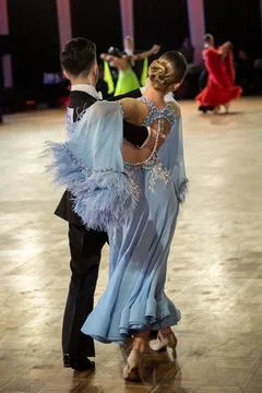 Couple dancing standard dance Stock Photos