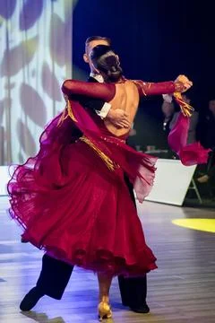 Couple dancing standard dance Stock Photos