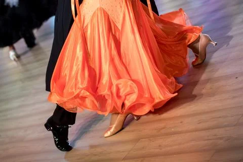 Couple dancing standard dance Stock Photos