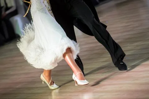 Couple dancing standard dance Stock Photos