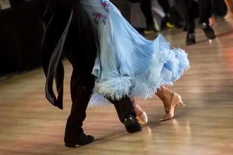Couple dancing standard dance Stock Photos