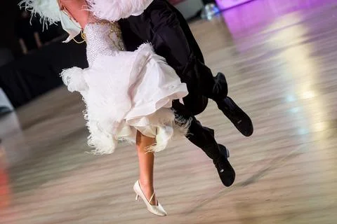 Couple dancing standard dance Stock Photos