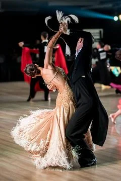 Couple dancing standard dance Foto stock