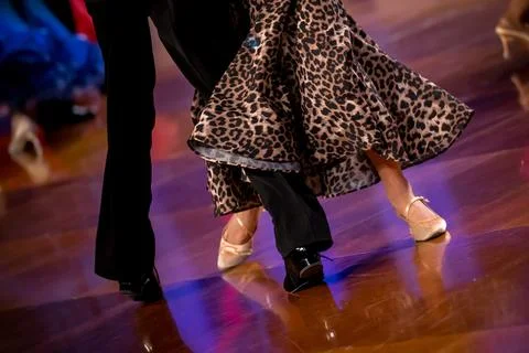 Couple dancing standard dance Stock Photos