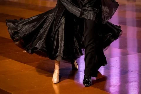 Couple dancing standard dance Stock Photos