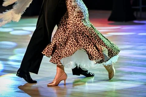 Couple dancing standard dance Stock Photos