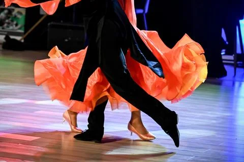 Couple dancing standard dance Stock Photos