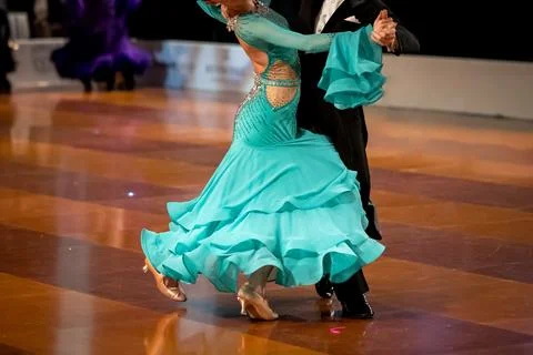 Couple dancing standard dance Stock Photos