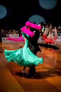 Couple dancing standard dance Stock Photos
