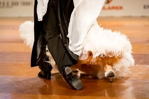 Couple dancing standard dance Stock Photos