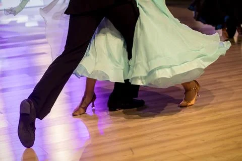 Couple dancing standard dance Stock Photos