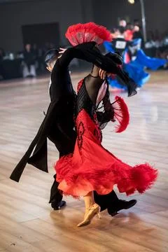 Couple dancing standard dance Stock Photos