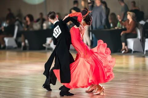 Couple dancing standard dance Foto stock
