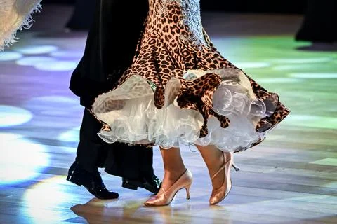Couple dancing standard dance Stock Photos