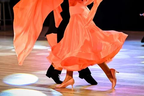 Couple dancing standard dance Stock Photos