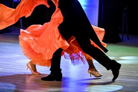 Couple dancing standard dance Stock Photos