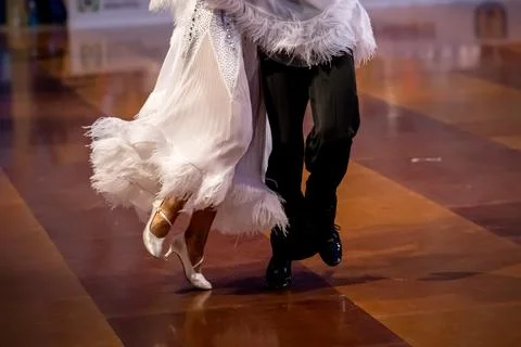 Couple dancing standard dance Stock Photos