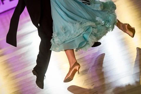 Couple dancing standard dance Stock Photos