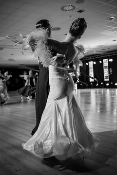 Couple dancing standard dance Stock Photos