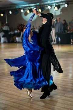 Couple dancing standard dance Stock Photos