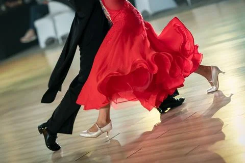 Couple dancing standard dance Stock Photos