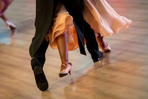 Couple dancing standard dance Stock Photos