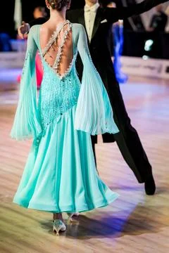 Couple dancing standard dance Stock Photos