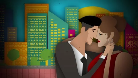 Couple dancing tango in front of the obelisk of buenos aires Stock Footage 342363802