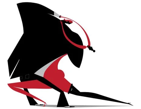 Couple dancing tango Stock Illustration